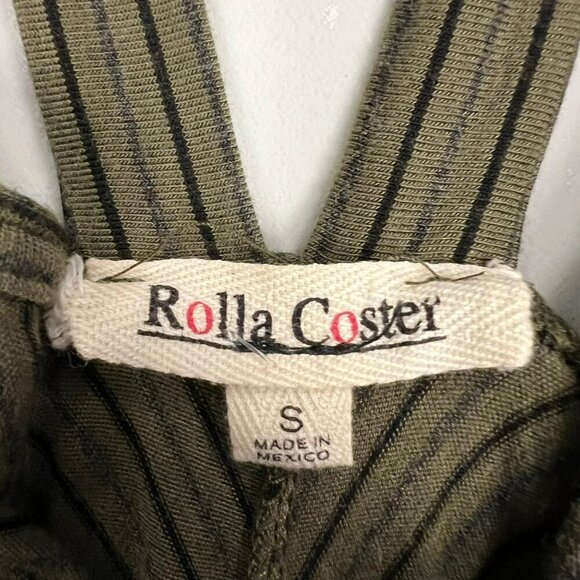 Rolla Coster Sleeveless Maxi Dress Green/Black Striped Women's Size Small - Picture 8 of 8